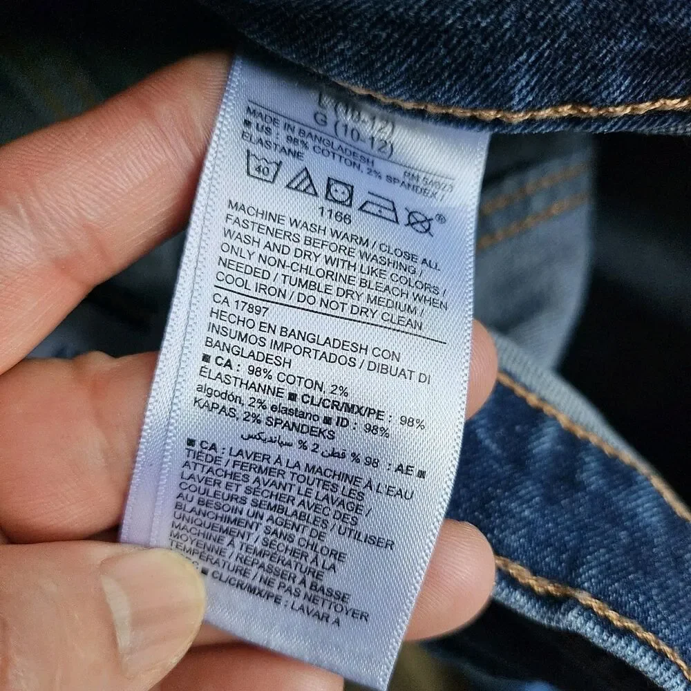 Old Navy Skinny Jeans Bundle Set 2 Pack Medium Dark Wash Kids L 10-12 - Picture 5 of 7